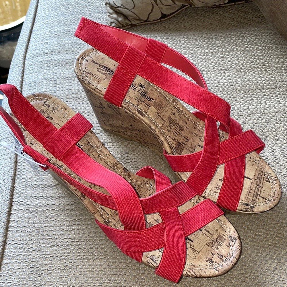 New cork wedge heels